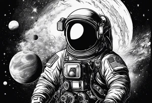 Space Astronau Cosmos tattoo idea