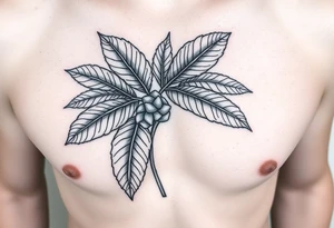 Hawaiian breadfruit tree leaves tattoo idea