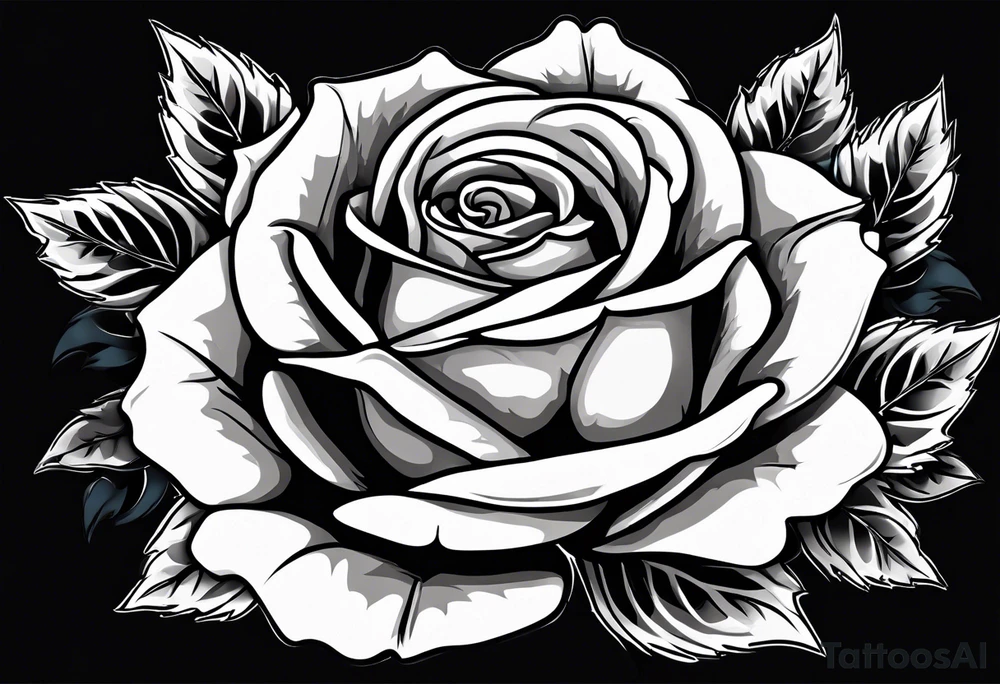 roses with a blue flame burning them tattoo idea