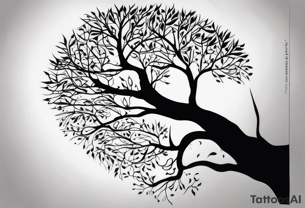 Tree silhouette tattoo idea