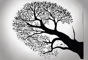 Tree silhouette tattoo idea