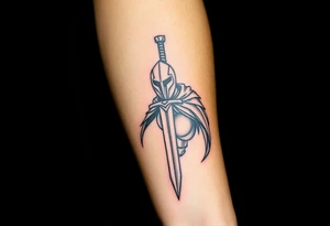 power full 
knight with sword tattoo idea