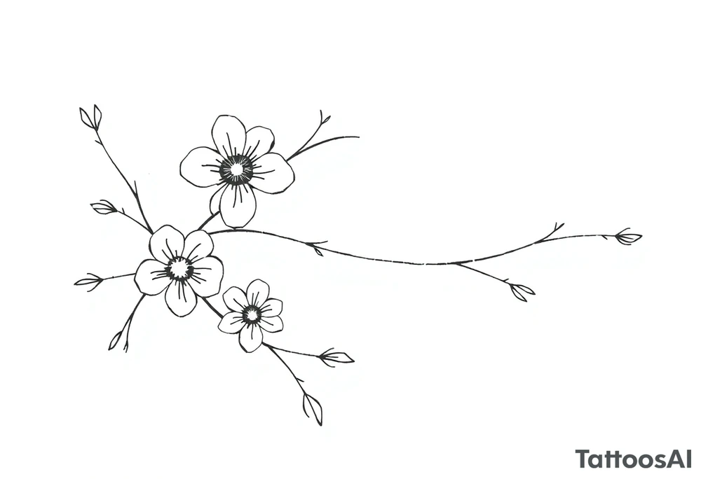 ornaments of flowers tattoo idea