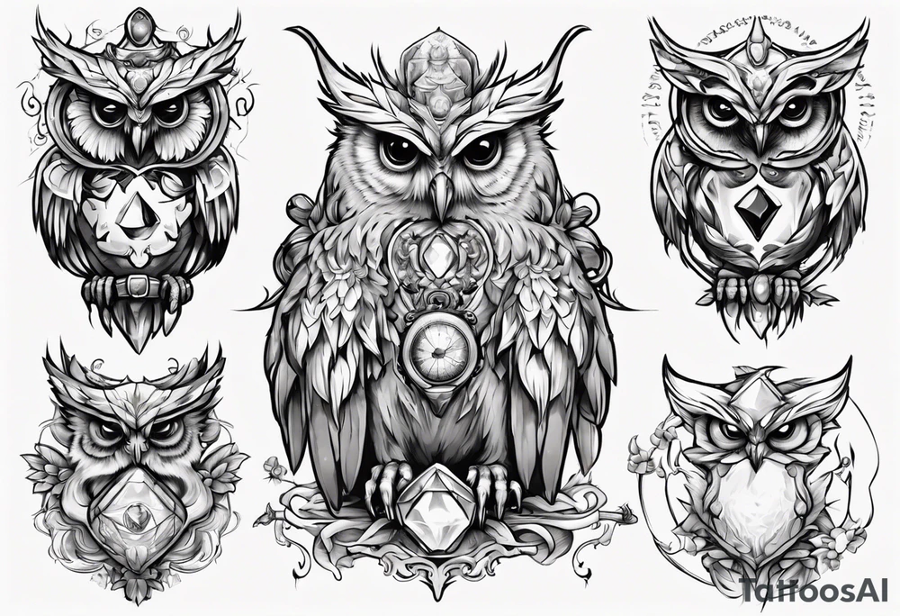 The Demon Owl Stolas, a Prince of Hell who is obsessed with gems, knowledge of astrology and poisonous plants. tattoo idea