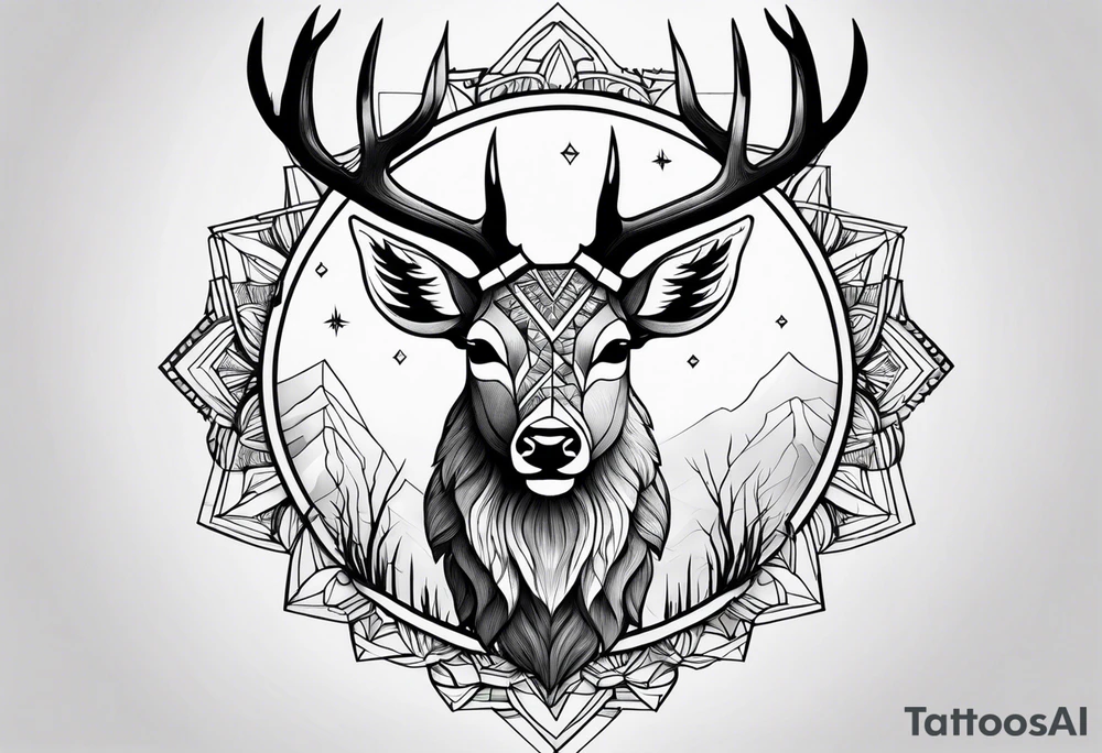 A deer that is big tattoo idea