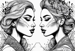 Give a idea for two people to get tattoos that compliment each other that show a “meant to be” type tattoo idea