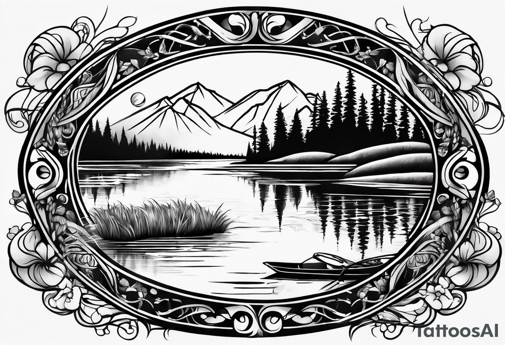 Lake life & infinity sign tattoo idea