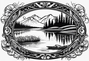 Lake life & infinity sign tattoo idea