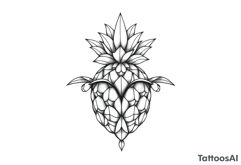 Crowned pineapple vagina , tattoo idea