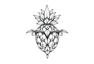 Crowned pineapple vagina , tattoo idea