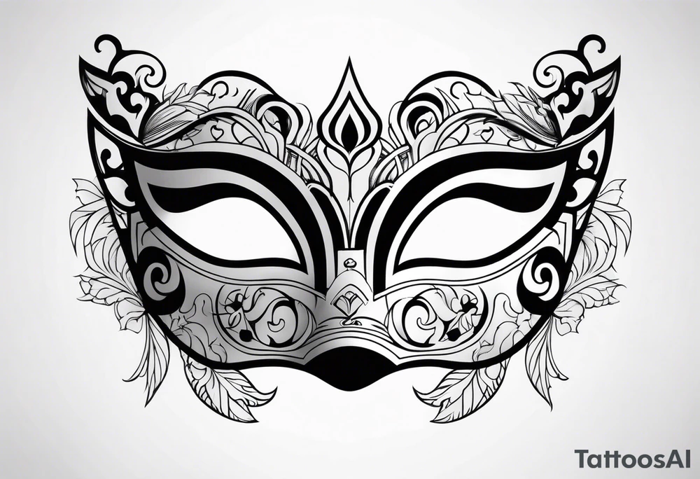 masquerade mask with smoke tattoo idea