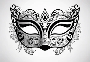 masquerade mask with smoke tattoo idea