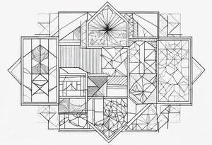 Patchwork unique tattoo idea