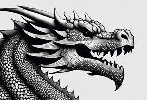 Skeleton Dragon tattoo idea