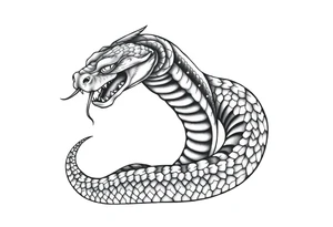 Dangerous Big Snake back Tattoo tattoo idea