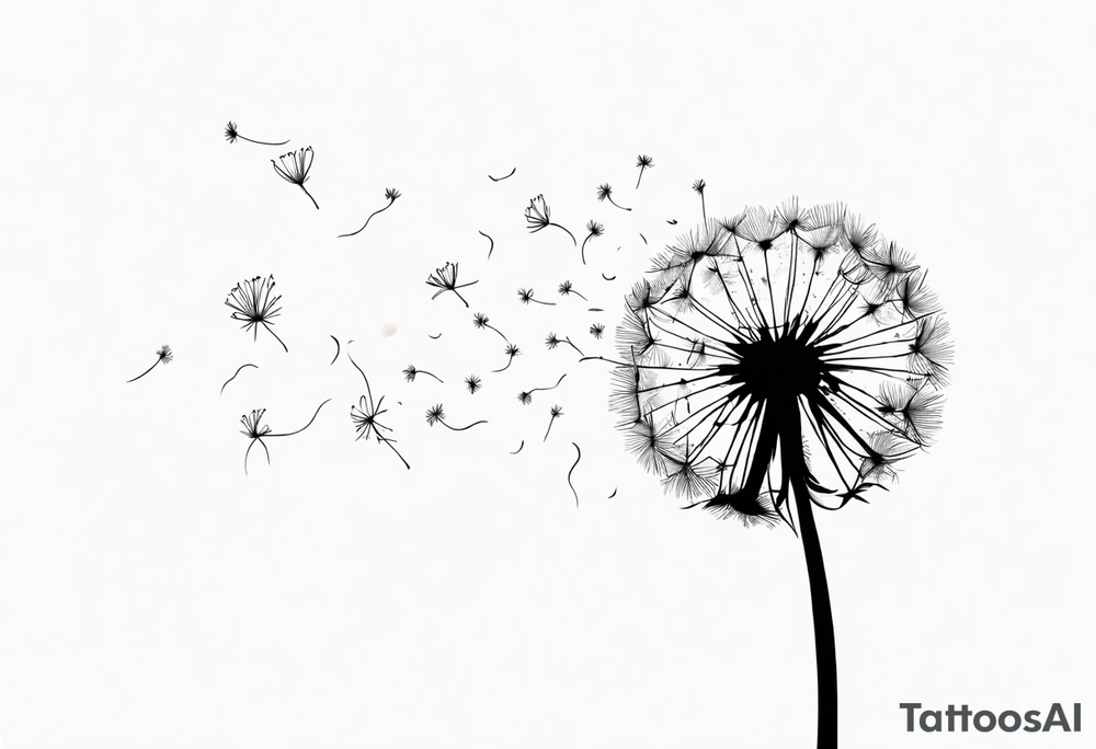 Dandelion "believe or blow it" tattoo idea