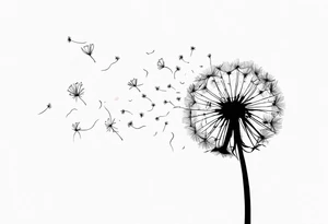 Dandelion "believe or blow it" tattoo idea