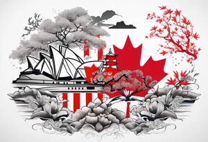 Australia and Canada tattoo idea
