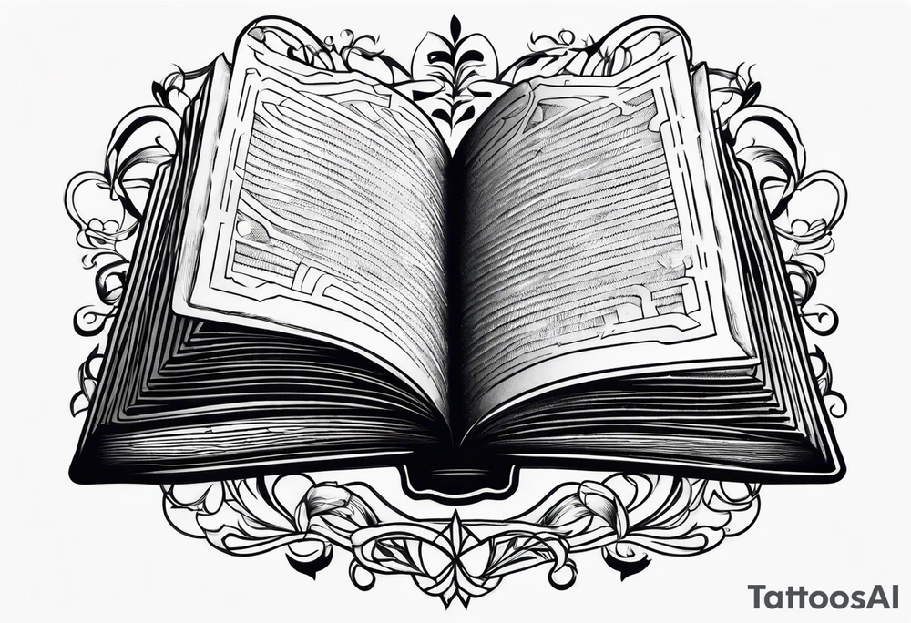 An open book tattoo idea