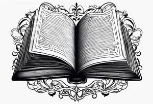 An open book tattoo idea