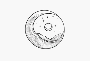 sol e lua tattoo idea
