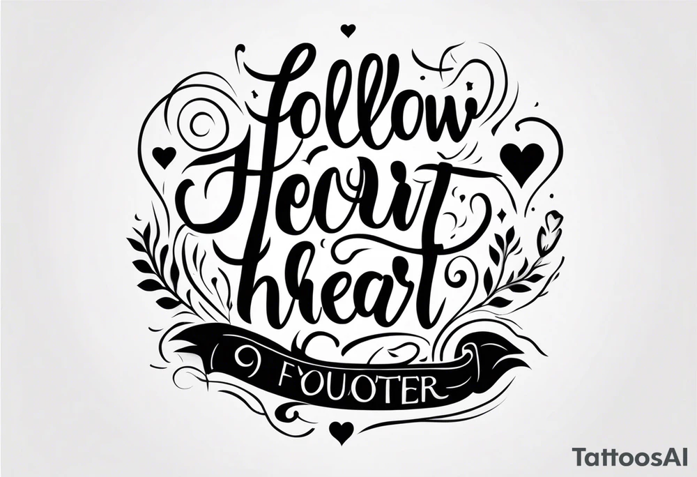 Follow  your heart tattoo idea