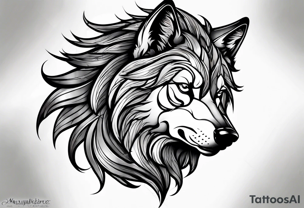 Lobo wolf for a male tattoo tattoo idea