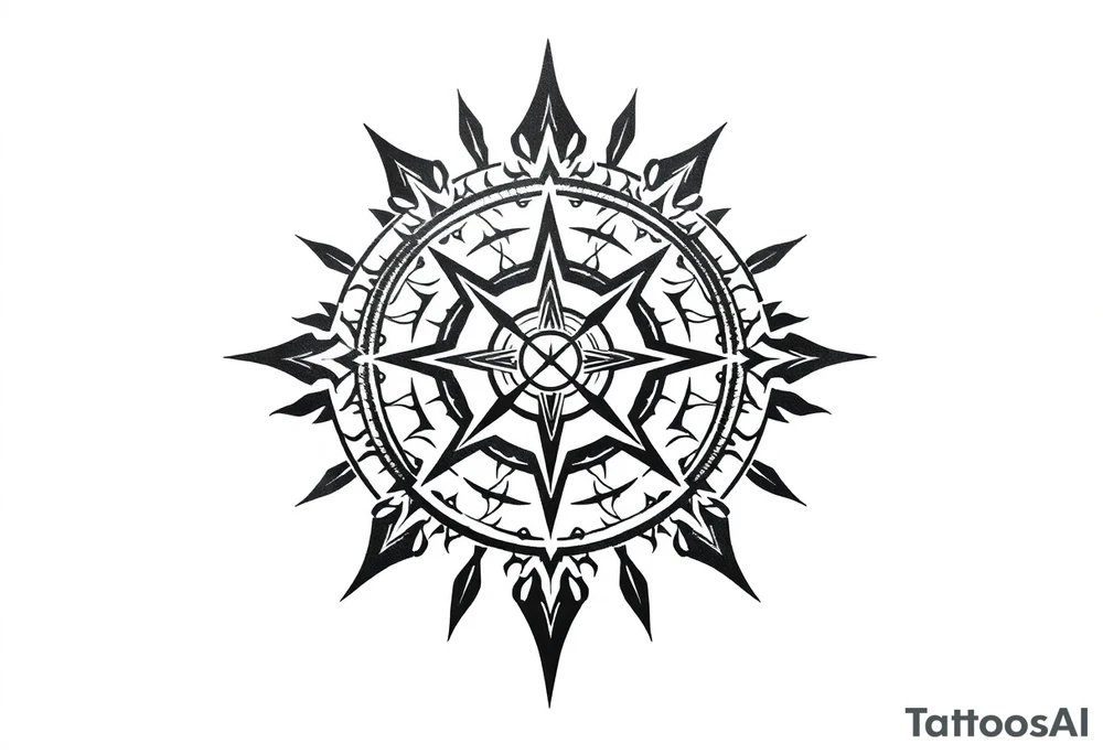 Sundial on the ground tattoo idea