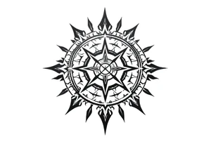 Sundial on the ground tattoo idea