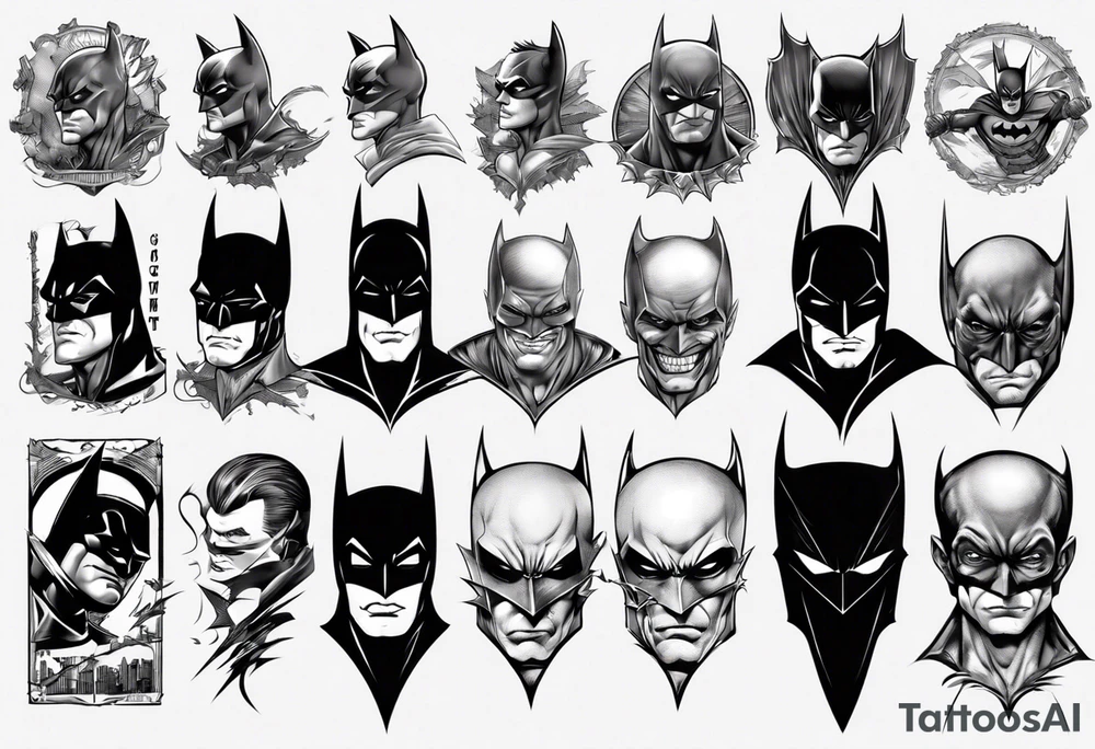 batman gotham sleeve tattoo idea