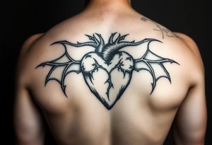 vampire heart tattoo idea
