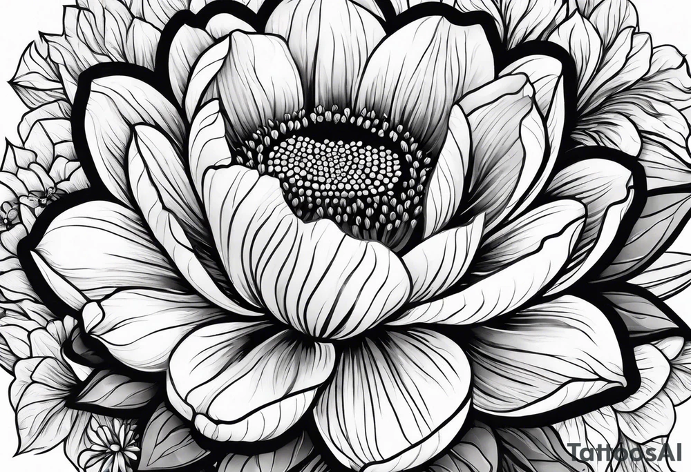 Honeycomb spring flowers tattoo idea
