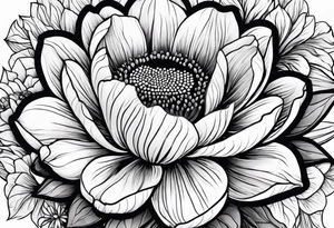 Honeycomb spring flowers tattoo idea