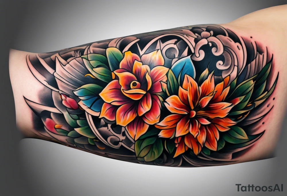 extreme joint pain elbow tattoo idea