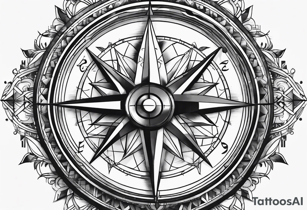 compass tattoo idea