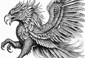 Quetzalcoatl flying full body tattoo idea