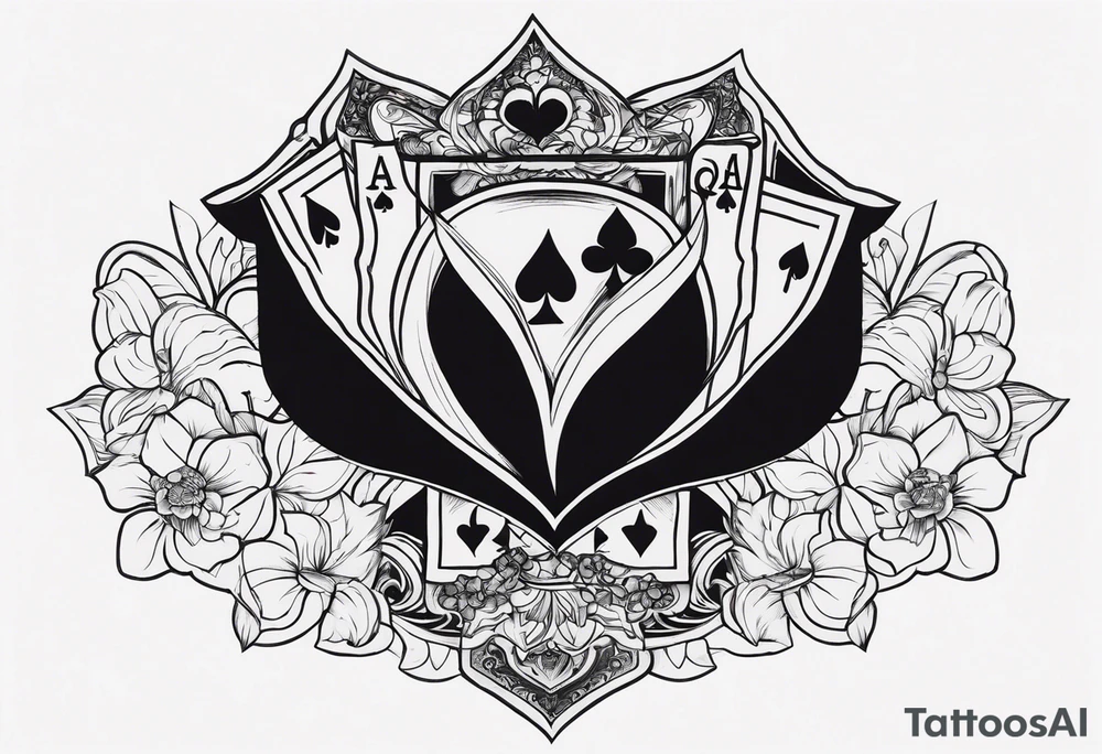 royal flush tattoo idea