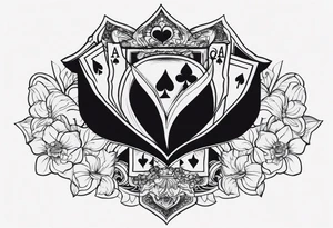 royal flush tattoo idea