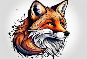 fox looking at the stars tattoo idea