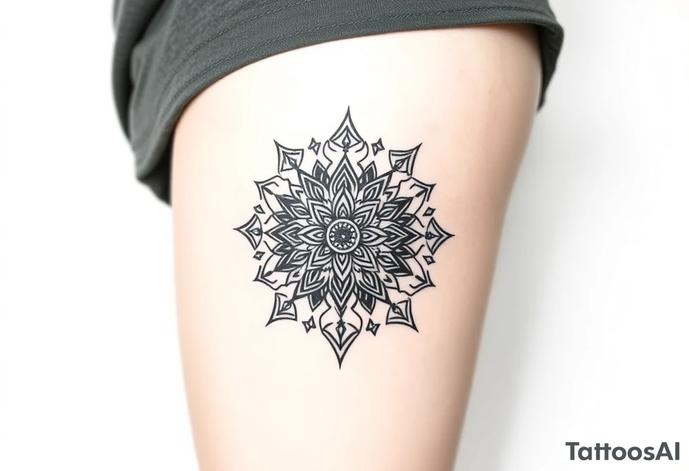 intricate mandala tattoo idea