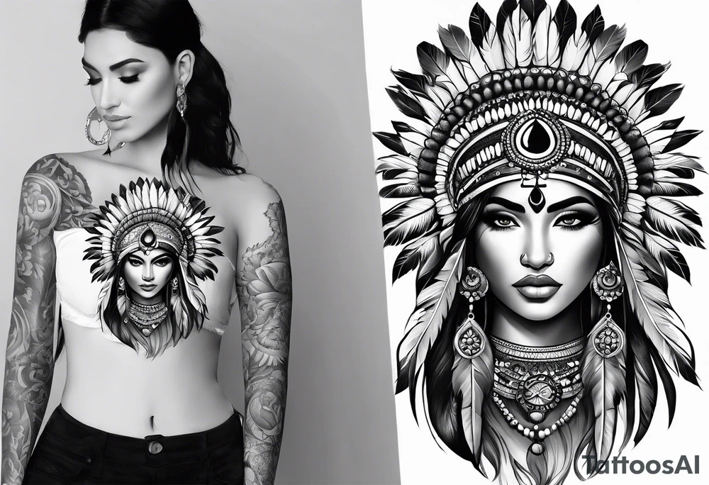 Tiano indian art wirk tattoo idea