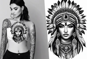 Tiano indian art wirk tattoo idea