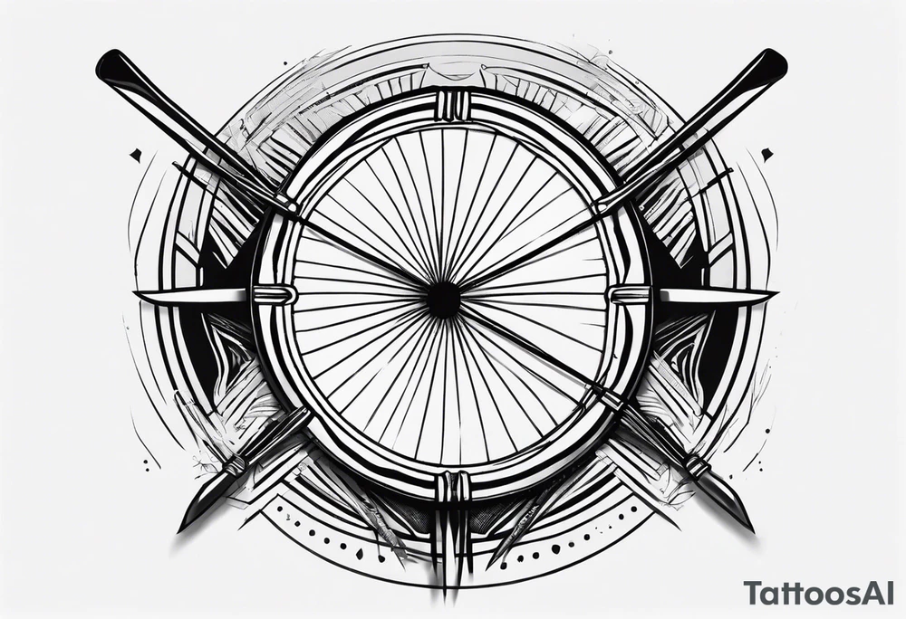 Simple drumhead and sticks tattoo idea