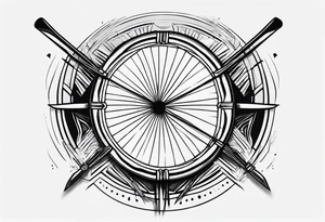 Simple drumhead and sticks tattoo idea