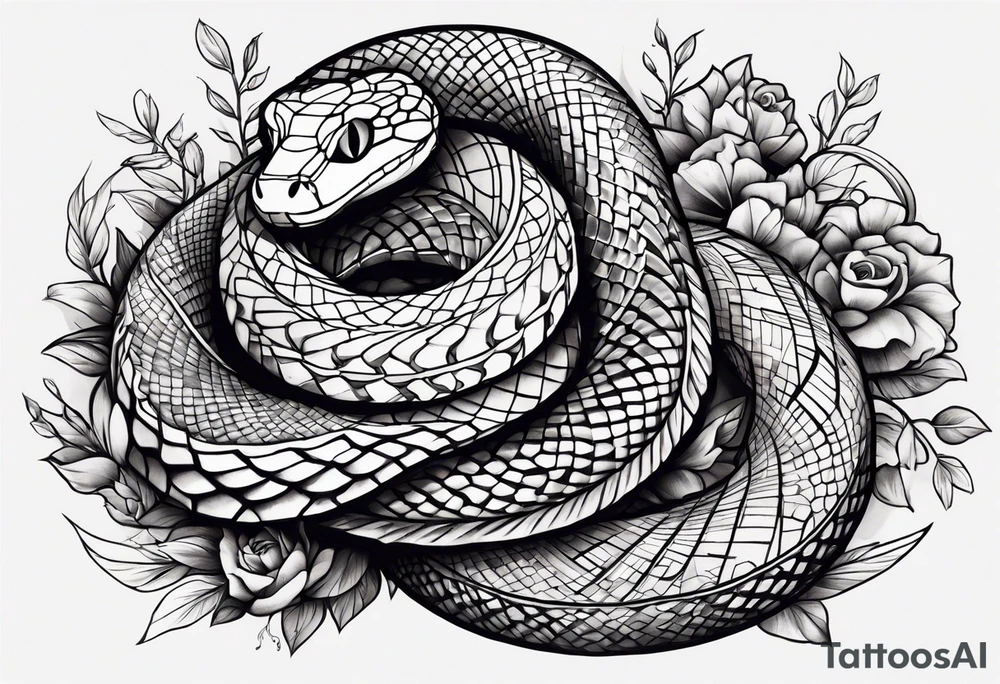 snake around the arm tattoo idea