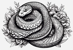 snake around the arm tattoo idea