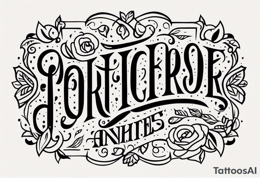 Anika Rose in vintage lettering tattoo idea