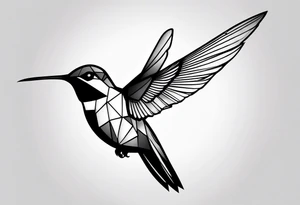 Humming bird silhouette tattoo idea