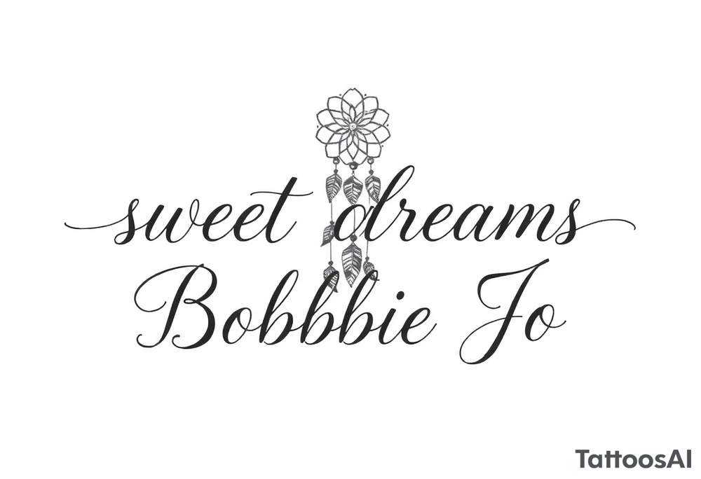 sweet dreams Bobbie Jo with dream catcher tattoo idea