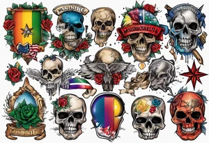 Massachusetts pride colors tattoo idea